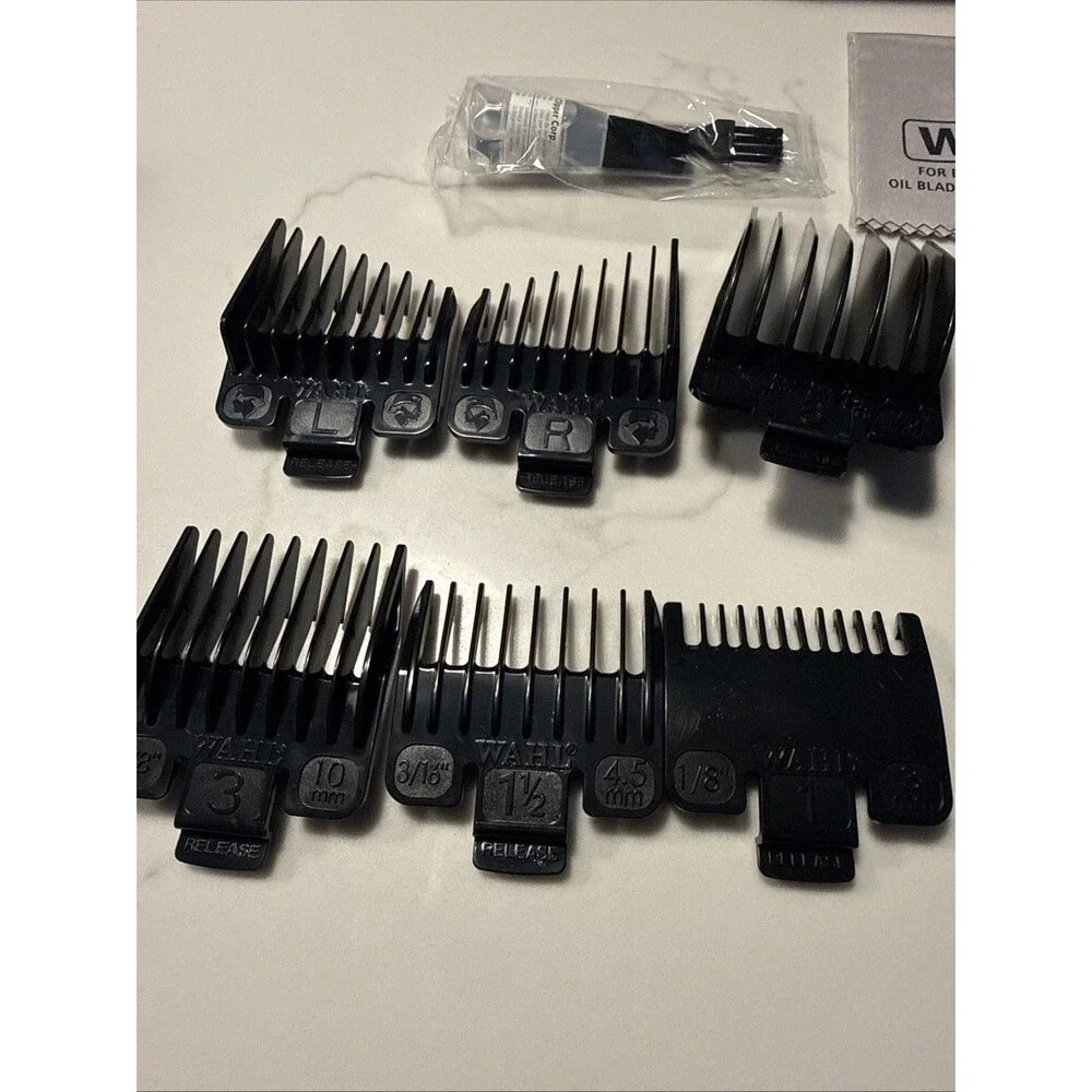 Clipper Guards Set Fits for Most Wahl Clippers w/ Box  Sizes L,R,1/2,1 1/2,3,7,8